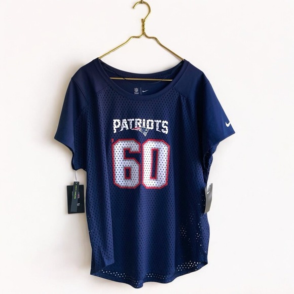 NWT NIKE Women's New England Patriots NFL Team Apparel 1960 Jersey Shirt Size XL - Picture 1 of 6